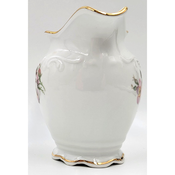 Schumann Arzberg Briar Rose Creamer & Sugar Set Bavaria Germany Gold Trim 1950s - Picture 14 of 16